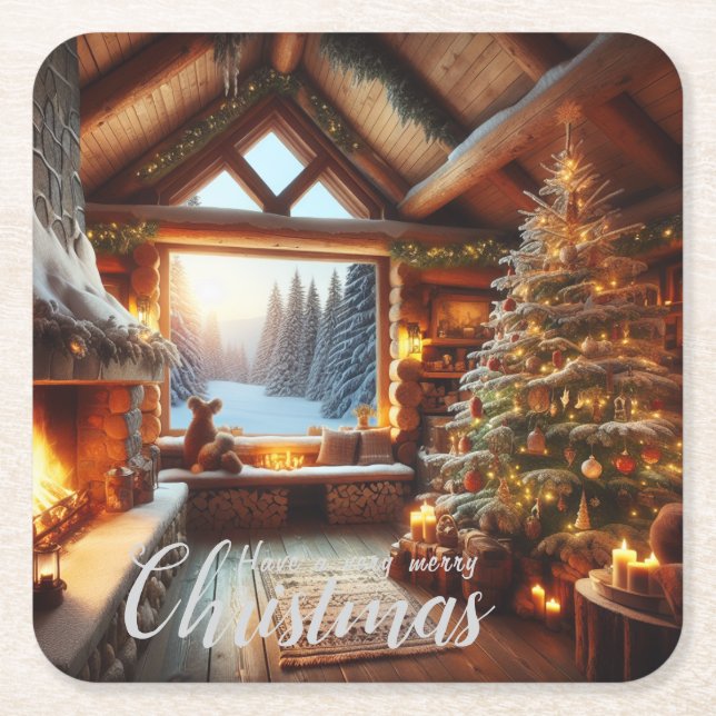 Porta-copo De Papel Quadrado Portas copos de cabina | Cena Onze (Frente)