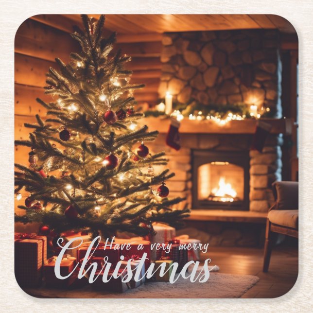 Porta-copo De Papel Quadrado Portas copos de cabina | Cena Quatro (Frente)