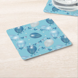 Porta-copo De Papel Quadrado Portas copos De Festa De Azul De Bebê