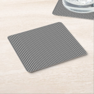 Porta-copo De Papel Quadrado Portas copos de FESTA Gingham-PAPER em branco-pret