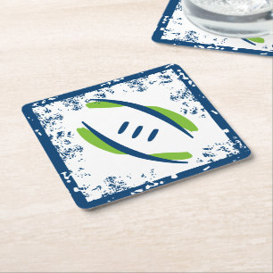 Porta-copo De Papel Quadrado Portas copos De Futebol De Azul E Verde
