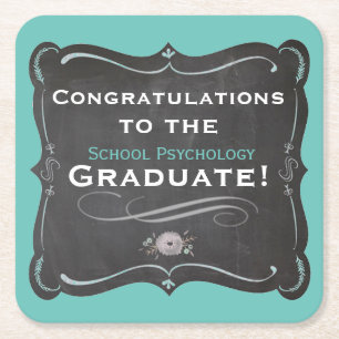 Porta-copo De Papel Quadrado Portas copos de Graduação em Psicologia Escolar