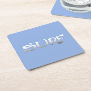 Porta-copo De Papel Quadrado portas copos de papel azul surf