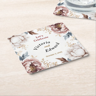 Porta-copo De Papel Quadrado Portas copos de Papel Caseiro de Luxe, Peony Vitor