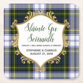 Porta-copo De Papel Quadrado Portas copos De Papel De Casamento Gaélico Da Xadr