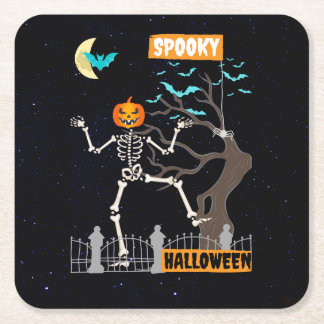 Porta-copo De Papel Quadrado Portas copos de papel de Halloween de Skeleton dan