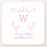 Portas copos de papel para monogramas, brancas e b