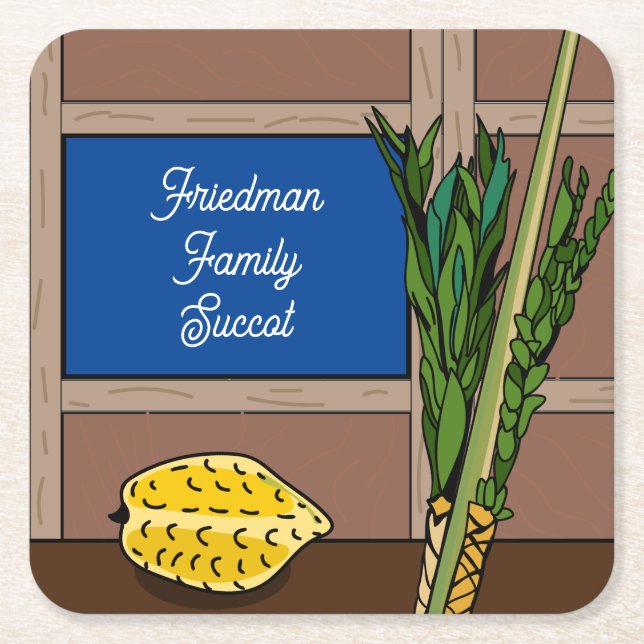 Porta-copo De Papel Quadrado Portas copos de papel personalizadas (Frente)