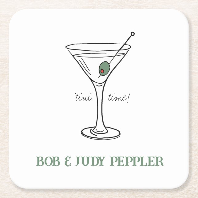 Porta-copo De Papel Quadrado 'Portas copos de Papel Personalizadas em tini (Frente)