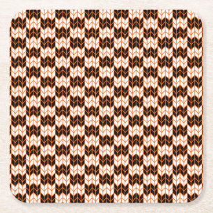 Porta-copo De Papel Quadrado PORTAS COPOS de Papel Quadrado do KNIT CHECK ORANG