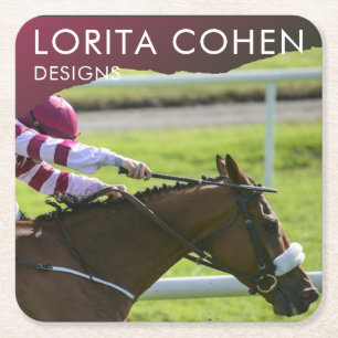 Porta-copo De Papel Quadrado Portas copos de Racecavalo Gift Jockey Kentucky De