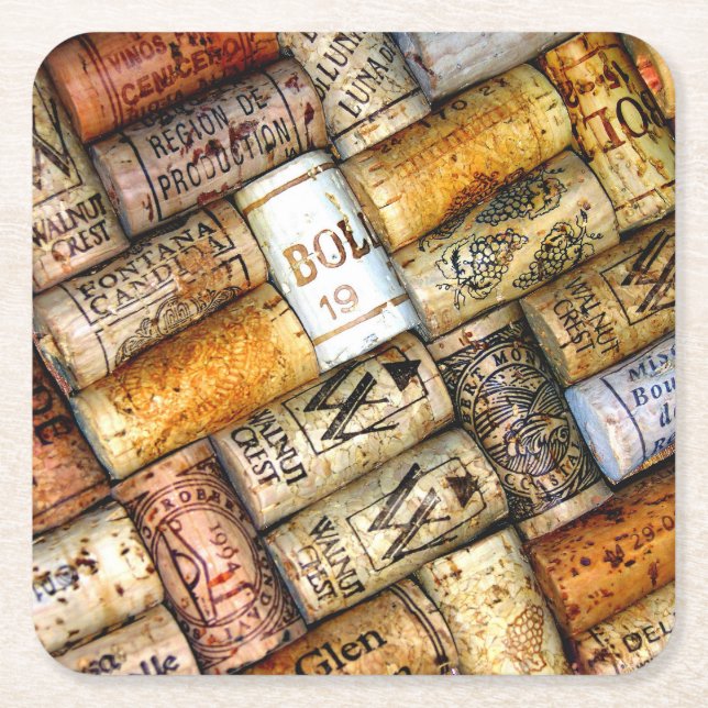 Porta-copo De Papel Quadrado Portas copos De Vinhos (Frente)