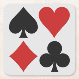 Porta-copo De Papel Quadrado Portas copos do jogador de cartão