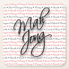 Porta-copo De Papel Quadrado Portas copos do Mah Jongg