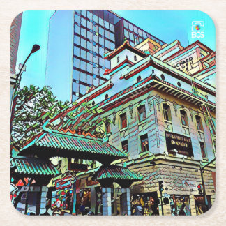 Porta-copo De Papel Quadrado Portas copos do quadrado da porta de SF Chinatown