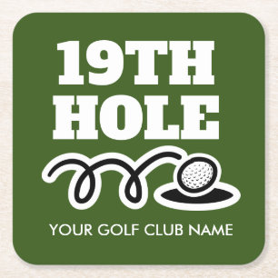 Porta-copo De Papel Quadrado portas copos engraçadas de golfe com nome persona