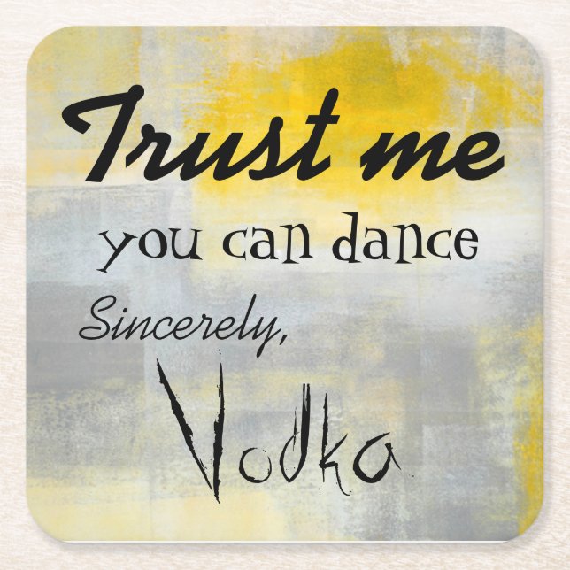 Porta-copo De Papel Quadrado Portas copos engraçadas do papel do cocktail (Frente)