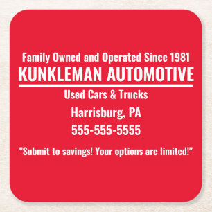 Porta-copo De Papel Quadrado Portas copos Kunkleman