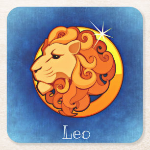 Porta-copo De Papel Quadrado portas copos leo zodiac