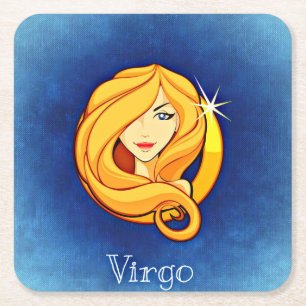 Porta-copo De Papel Quadrado portas copos virgo zodiac