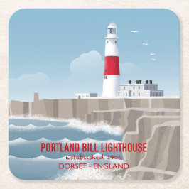 Porta-copo De Papel Quadrado Portland Bill Lighthouse