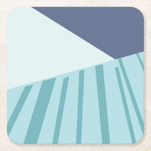 Porta-copo De Papel Quadrado Posavasos de cartón blå