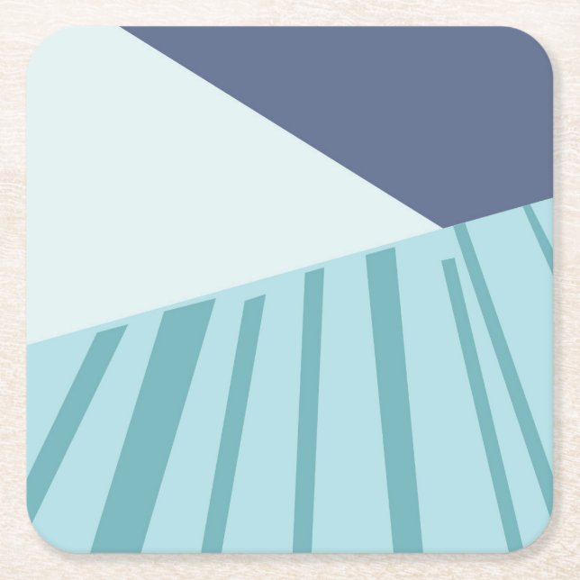 Porta-copo De Papel Quadrado Posavasos de cartón blå (Frente)