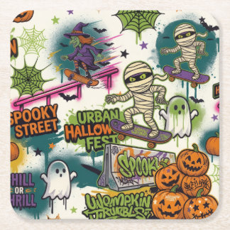 Porta-copo De Papel Quadrado posavasos urban halloween