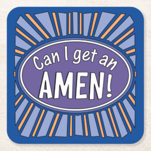 Porta-copo De Papel Quadrado Posso pegar uma AMEN?