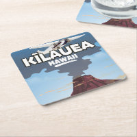 Poster de viagens de vulcão Kīlauea Hawaii