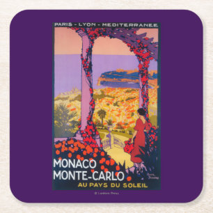 Porta-copo De Papel Quadrado Poster do promocional do viagem