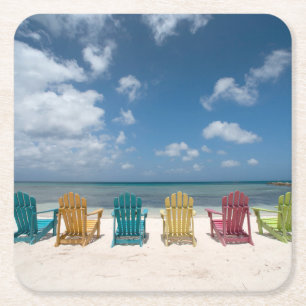 Porta-copo De Papel Quadrado Praias Tropicais Palm Beach, Aruba