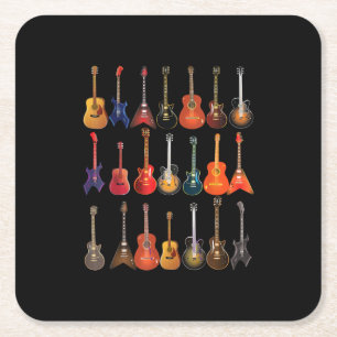 Porta-copo De Papel Quadrado Presente De Instrumentos Musicais De Pedra E Roll 