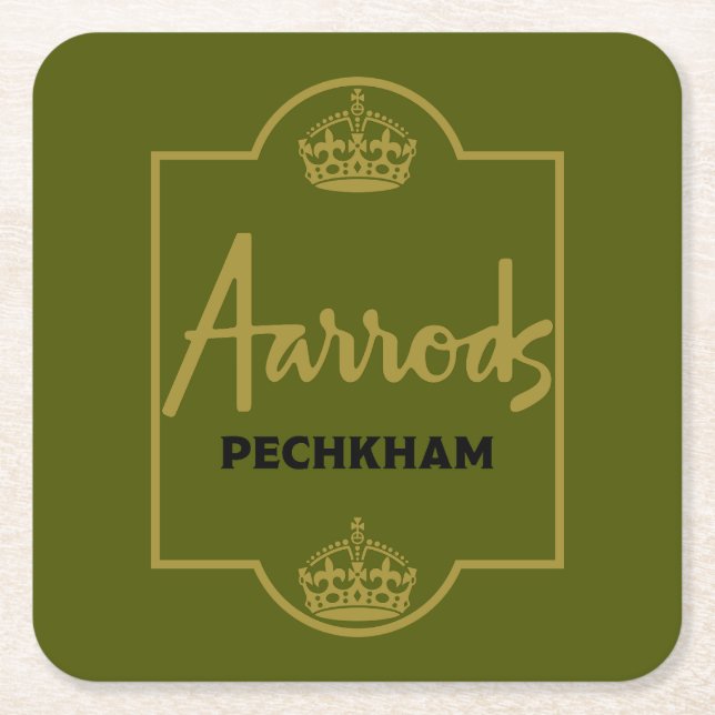 Porta-copo De Papel Quadrado Presente Novelty Britânico Clássico (Frente)