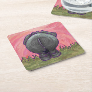 Porta-copo De Papel Quadrado Presentes & acessórios do elefante