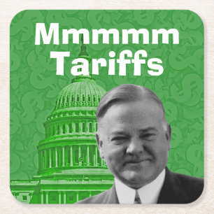 Porta-copo De Papel Quadrado Presidente Herbert Hoover TariFF