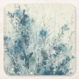 Porta-copo De Papel Quadrado Primavera azul