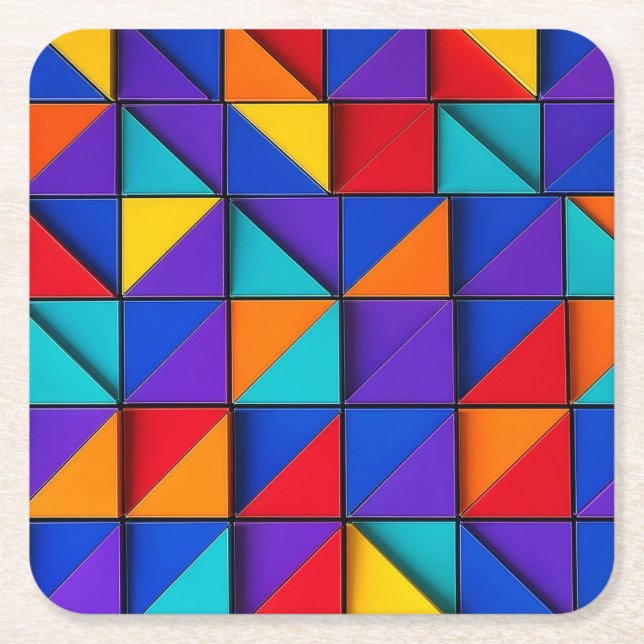 Porta-copo De Papel Quadrado Prism Tile (Frente)