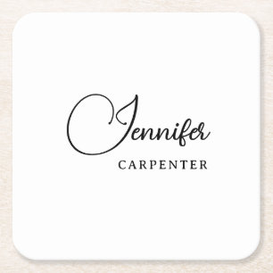 Porta-copo De Papel Quadrado Profissional elegante moderno minimalista adiciona