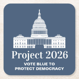 Porta-copo De Papel Quadrado Projeto 2026 Voto pela Democracia