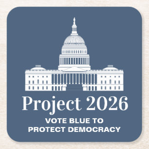 Porta-copo De Papel Quadrado Projeto 2026 Voto pela Democracia