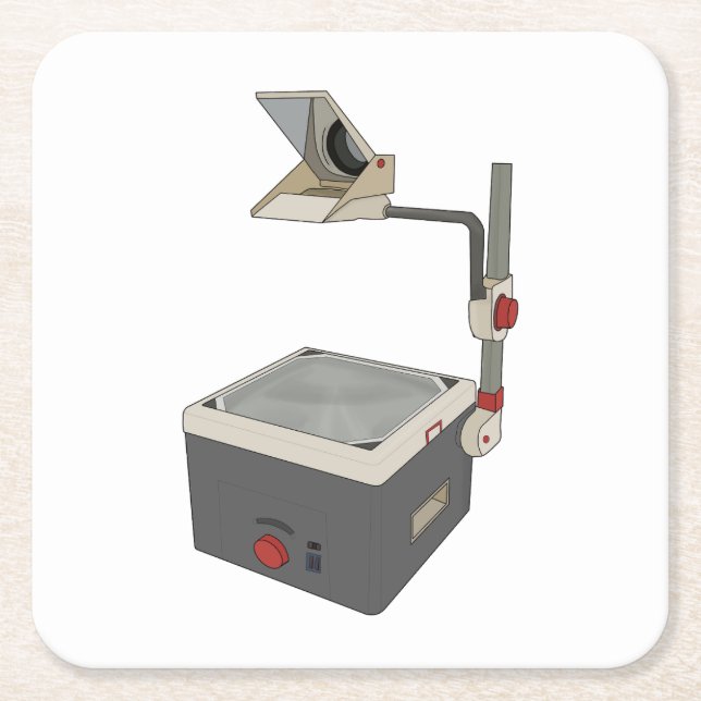 Porta-copo De Papel Quadrado Projetor de Sobrecarga OHP 80s 90s (Frente)