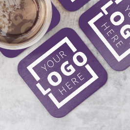 Porta-copo De Papel Quadrado Promocional personalizado Logotipo comercial Roxo