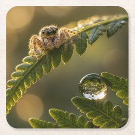 Porta-copo De Papel Quadrado Protetor da Floresta em Miniatura - Aranha Saltado