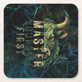 Porta-copo De Papel Quadrado Próximo modo de pensar | Motivação | Mercado Bull