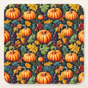 Porta-copo De Papel Quadrado Pumpkins Grande e Pequeno