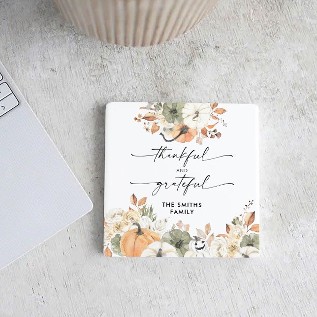 Porta-copo De Papel Quadrado Pumpkins Thanksgiving Dinner Square Paper Coaster  (Criador carregado)