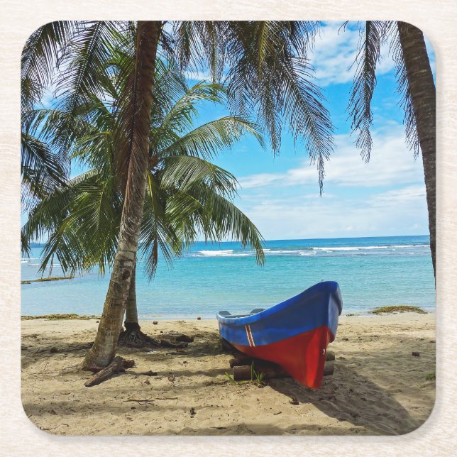 Porta-copo De Papel Quadrado Pura Vida na Costa Rica - América Central (Frente)