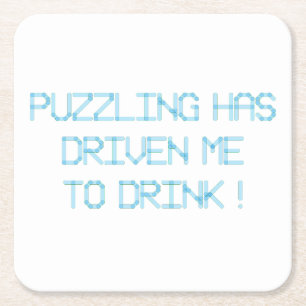 PORTA-COPO DE PAPEL QUADRADO PUZZLING ME CONDUZIU A BEBER