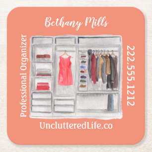 Porta-copo De Papel Quadrado Quadrado Moderno do Organizador Profissional de Aq